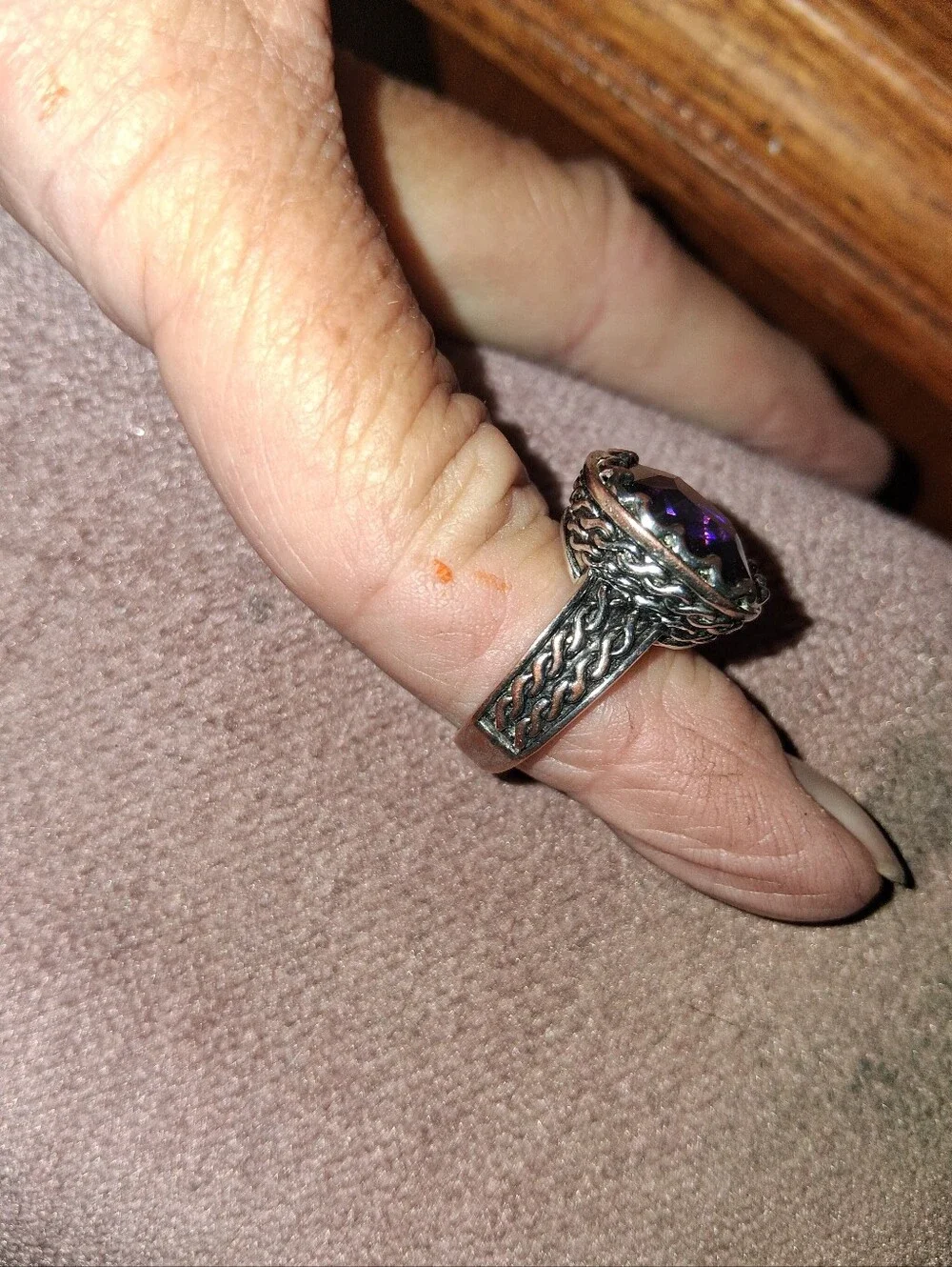 Amethyst And Silver Ring